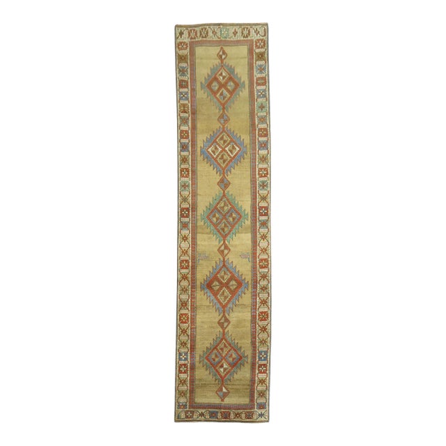 Antique Zabihi Collection Persian Bakshaish Runner - 3'4" x 14'1" For Sale