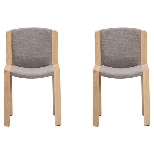 Model 300 Chairs in Wood and Kvadrat Fabric by Joe Colombo for Karakter, Set of 2 For Sale - Image 6 of 6