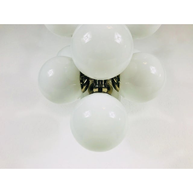 Metal Mid-Century Space Age German Chrome 9-Arm Chandelier from Kaiser Leuchten, 1960s For Sale - Image 7 of 11