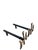Mid-Century Modern Bronze Andirons in the style of Maria Pergay, 1970, Set of 2 For Sale - Image 3 of 5