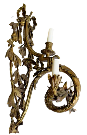 Large Wall Lights in Louis XV Style, 1880s, Set of 2