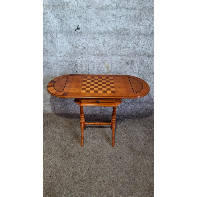 Louis Philippe Marquetry Chessboard Game Table, 1890s For Sale - Image 12 of 12