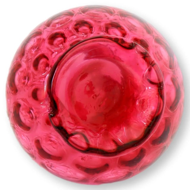 English Antique English Cranberry Water Pitcher For Sale - Image 3 of 4