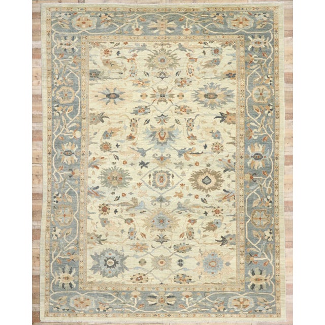 Textile Persian Sultanabad Rug - 11'10 X 15'06 For Sale - Image 7 of 9