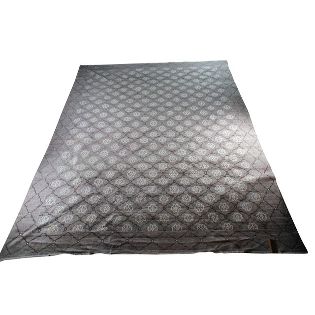 Vintage JD Staron luxury broadloom Tibetan / Moroccan style area rug, mat or carpet featuring a modern geometric repeating...