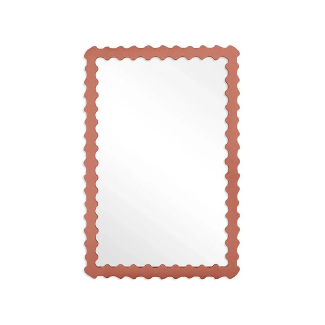 Contemporary Fleur Home Audubon Bamboo Rectangle Mirror in Red Earth, 36x48 For Sale - Image 3 of 3