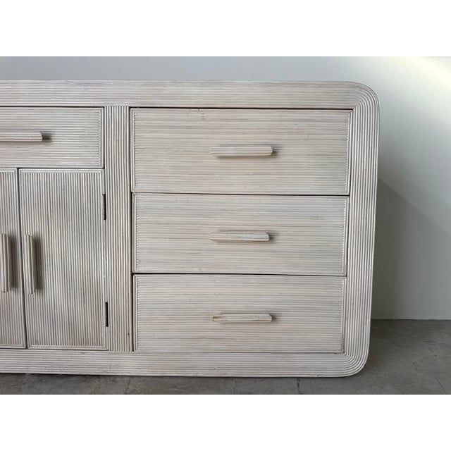 1970s 1970s Vintage Gabriella Crespi Style Pencil Reed Rattan Dresser For Sale - Image 5 of 14
