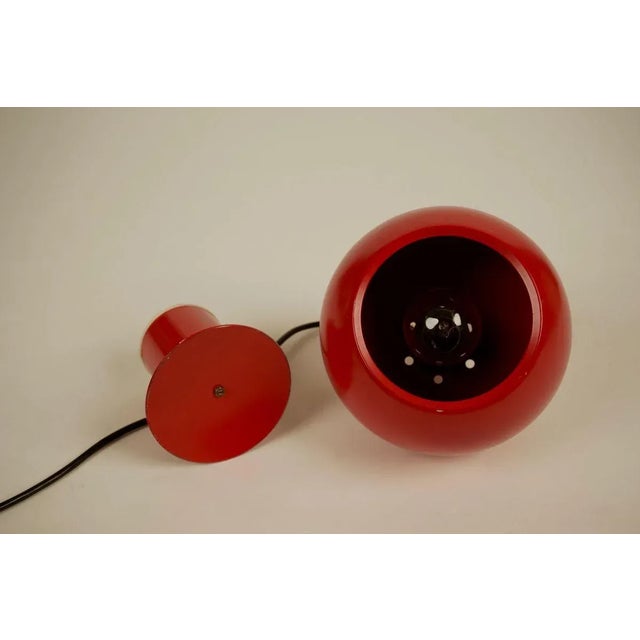 Red Magnetic Ball Table Lamp, 1970s For Sale - Image 8 of 14