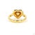 1.02 Carat Heart Shape Yellow Diamond White Diamond Ring, Size 6.5 For Sale In New York - Image 6 of 9