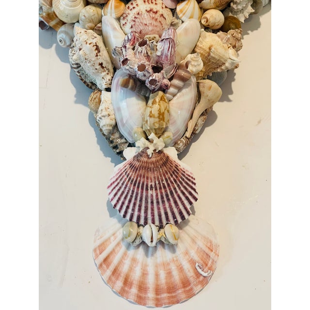 Fabulous richly encrusted with great selection of sea shells and small barnacle clusters wall bracket.