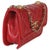 Traditional Red Quilted Puffy Calfskin Small Twist Your Buttons Flap Bag For Sale - Image 3 of 10