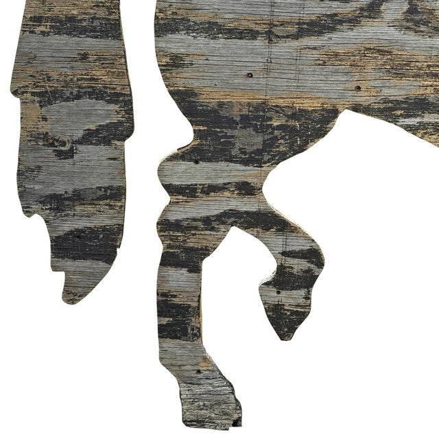 Rather Large Wood Horse Silhouette From a Blacksmith's Forge For Sale - Image 11 of 18