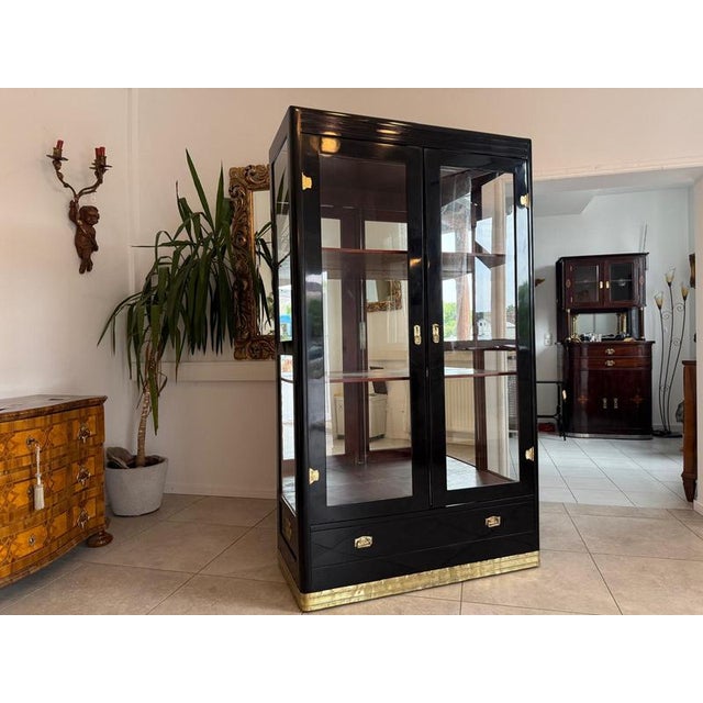 Art Nouveau Glass Display Cabinet, 1920s For Sale - Image 6 of 15