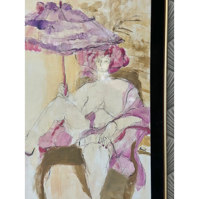 Early 21st Century Abstract Bohemian Chic “New Orleans” Original Ink and Watercolor Painting Artwork by Naomi Ernest For Sale - Image 5 of 15