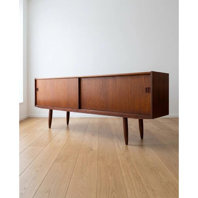 Mid-Century Modern Vintage Danish Sideboard in Teak, 1950s For Sale - Image 3 of 5