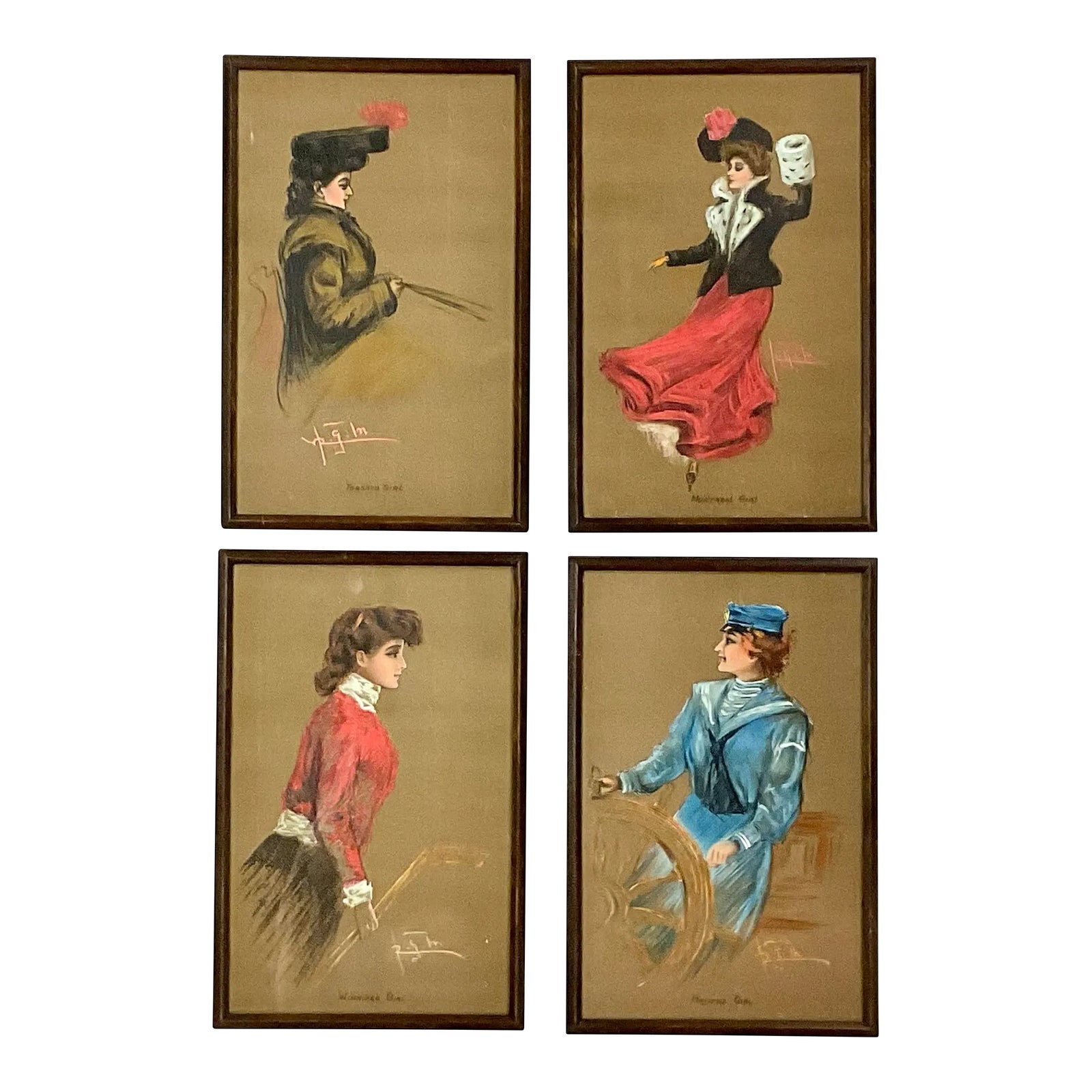 1930s Canadian Girl Series, Lithographs From Original Pastel Paintings ...