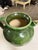 FRENCH ANTIQUE POTTERY TERRACOTTA CRUCHE GREEN GLAZE EARTHENWARE PLANTER 14in Excellent condition This French antique...