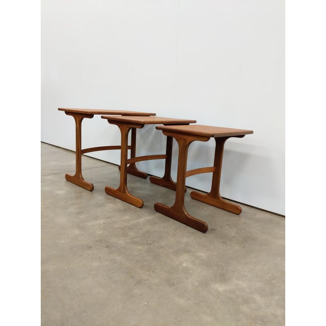 Mid-Century Modern Set of Vintage Mid Century Modern Teak Nesting Tables by G Plan For Sale - Image 3 of 9