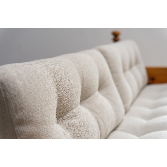 Wood Pine Sofa by Uno & Östen Kristiansson for Luxus, 1970s For Sale - Image 7 of 12