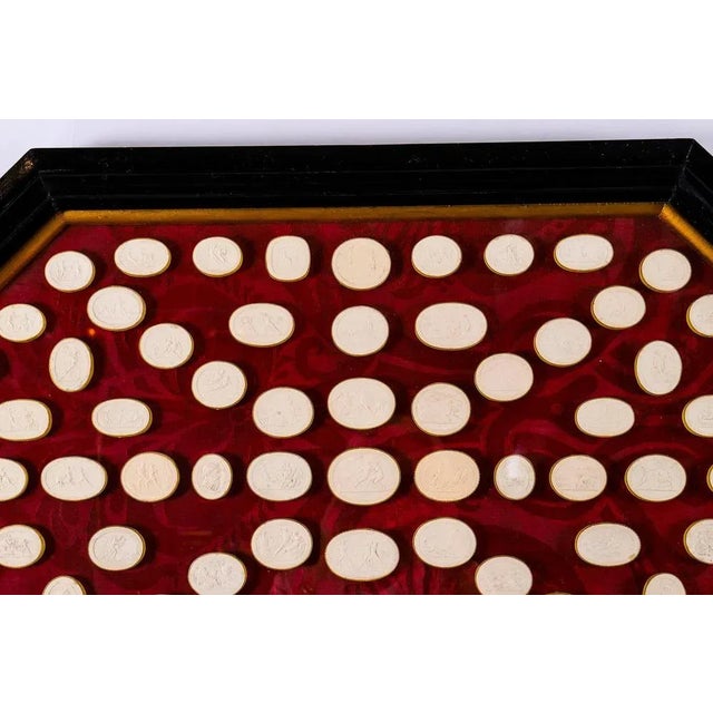 Antique 19th Century Ebonised Framed Collection Grand Tour Classical Intaglios For Sale - Image 10 of 15