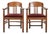 Art Nouveau / Jugendstil Dining Chairs with Red Fabric Upholstery from Schuitema, Set of 2 For Sale