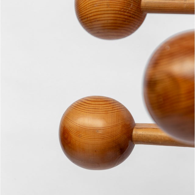 Mid-Century Danish Coat Hanger in Pine by Reiner Daumiller, Sweden, 1970s For Sale - Image 6 of 8