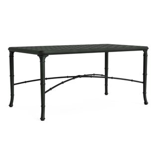 Brown Jordan Calcutta 24" x 42" Cast Top Coffee Table in Black Jade For Sale