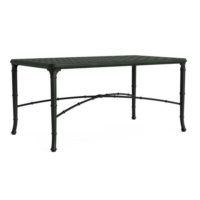 Brown Jordan Calcutta 24" x 42" Cast Top Coffee Table in Black Jade For Sale