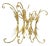 Restored Vintage Gilded Wheat Sheaf Tole Sofa Table Base For Sale