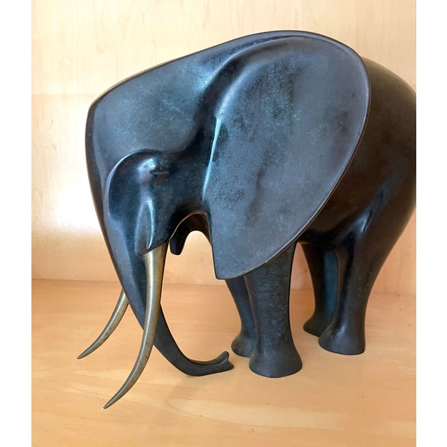This serene bronze elephant is by Dutch born Big Sur artist, Loet Vanderveen. His sculptures are known for capturing not...