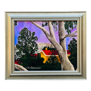 Late 20th Century Limited-Edition Signed Canvas Print of Late-Century Painting of House in Sicily