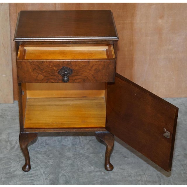 Burr Walnut Bedside or Side End Wine Table from Maple & Co For Sale - Image 6 of 16