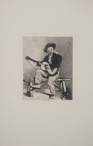 Edouard Manet, The Spanish Guitarist, 1873, Engraving