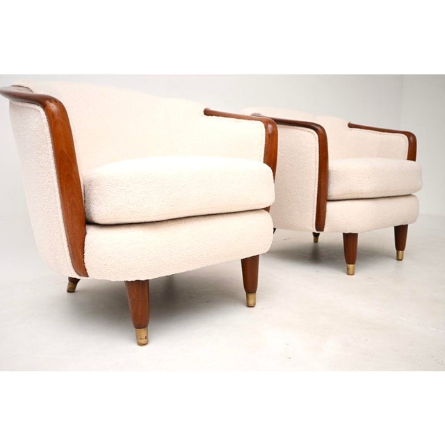 Vintage Swedish Mahogany Chairs, 1950, Set of 2 For Sale - Image 9 of 10