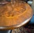 Brown Monumental 12-Foot Figured Burl Wood Triple Pedestal Extension Dining Table For Sale - Image 8 of 9