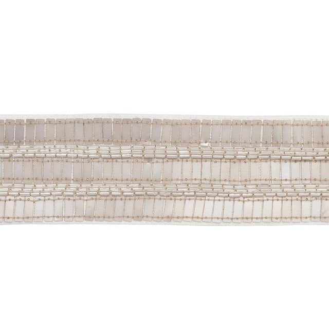 Oxidized metal beads are hand-sewn onto a linen ground, giving Trento a versatile appeal that’s one part glam and one part...