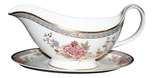 1960s Asian Modern Royal Doulton Gravy Boat - Canton Pattern