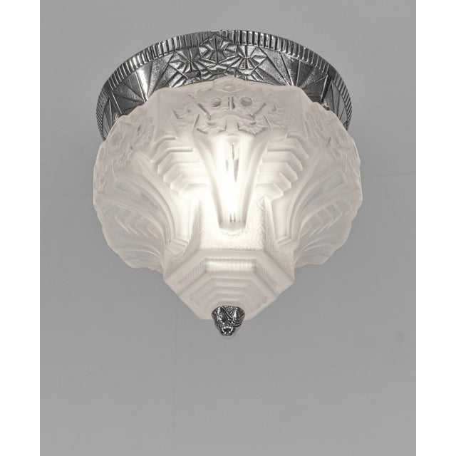 Art Deco 1930s French Art Deco Flush Mount by Muller Freres For Sale - Image 3 of 11