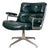 1960s Eames Time Life "Lobby" Chair - Green Leather - 1st Generation Model 675 For Sale