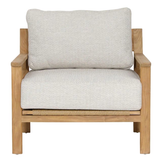 Cruz Outdoor Teak Arm Chair For Sale