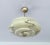 Metal Art Deco Pendant Light in Ivory Marble Glass, 1930s For Sale - Image 7 of 18