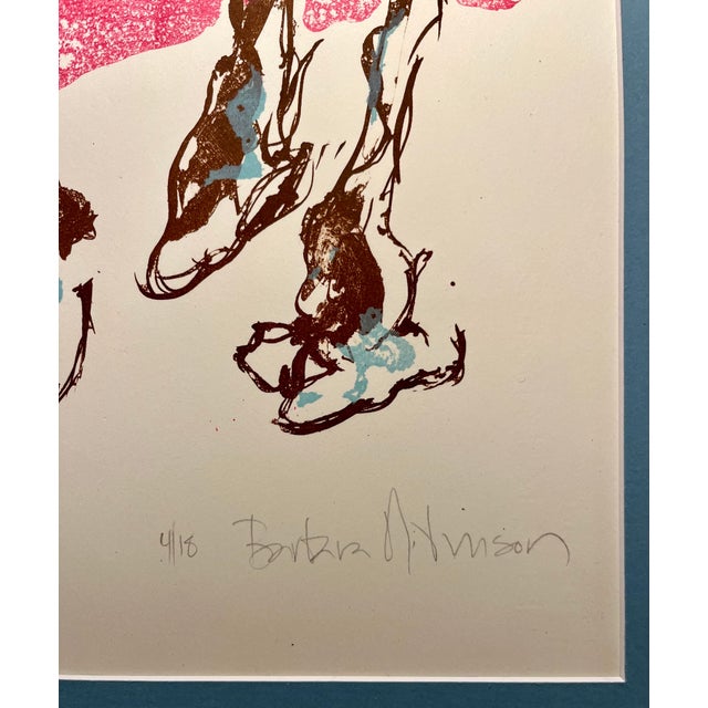 Impressionist 1980's Barbara Robinson California Artist Serigraph Pencil Signed & Numbered For Sale - Image 3 of 5