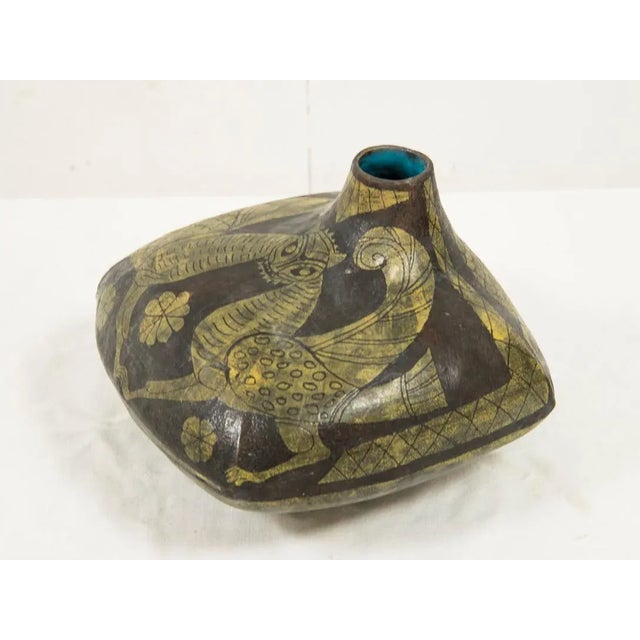 This ceramic vase was made by Marcello Fantoni circa 1960. Signed by Maker,This piece has an attribution mark, I am sure...