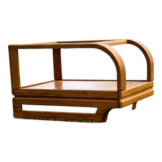 Late 20th Century Post-Modern Oak Cantilever Side Table by the Stratford Company - Lou Hodges Style For Sale