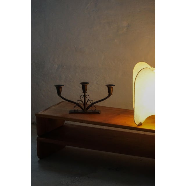 Early 20th Century Art Deco Danish Metal Three-Arm Candelabra, 1930s, Set of 2 For Sale - Image 17 of 18