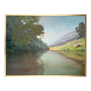 2021 “River” Framed Large Impressionist Oil on Canvas Painting by Ed Penniman