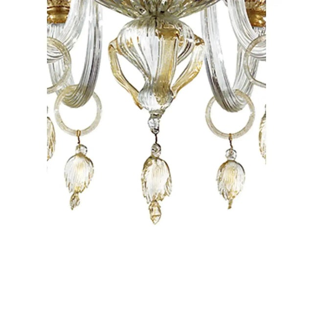 Early 21st Century Romantic Murano Glass Chandelier with Floral Accents by Simoeng for Simoeng For Sale - Image 5 of 8