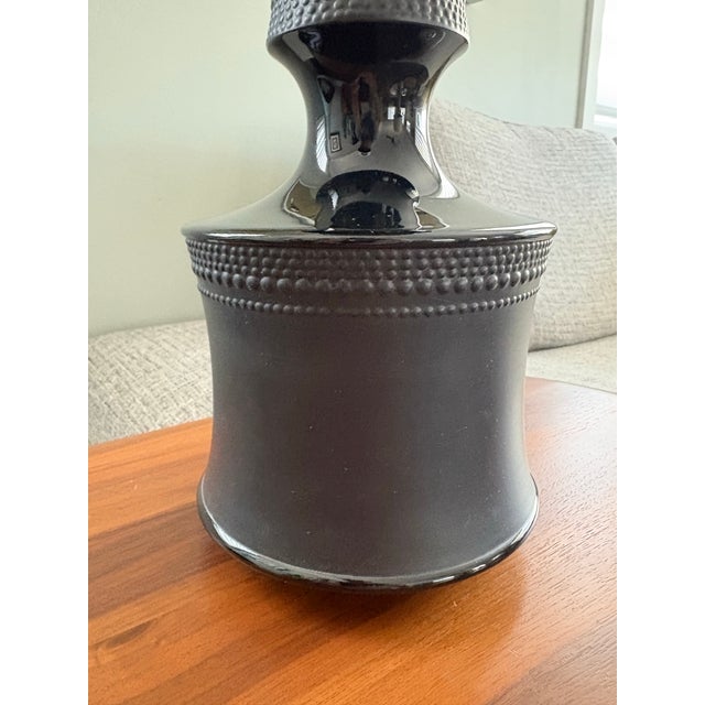 Mid-Century Modern Mid 20th Century Tapio Wirkkala Rosenthal Studio Line Black Porcelain Table Lamp For Sale - Image 3 of 9