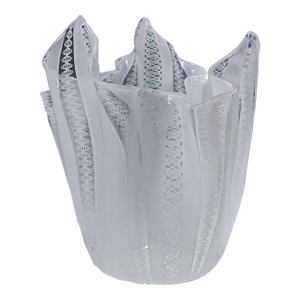 Large Fazzoletto Zanfirico Vase by Fulvio Bianconi for Venini, Venice Murano