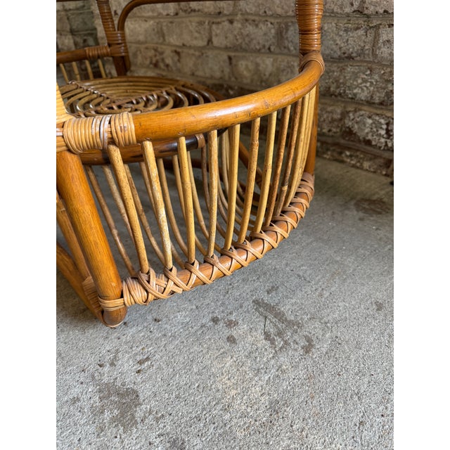 Vintage Bamboo Coffee Table For Sale - Image 10 of 18
